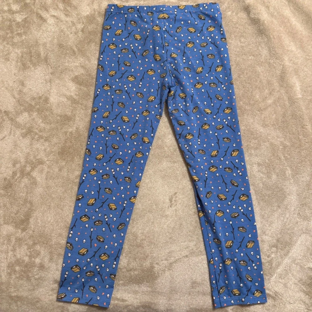 American Girl Kids S'more Please Pajama Set Gray Blue Size L 14/16 PJs